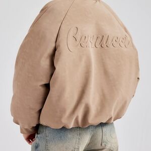 Women's Tan Bomber Jacket
